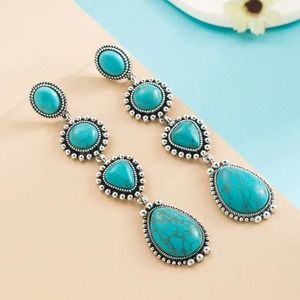 Brand New Boho Turquoise drop earrings